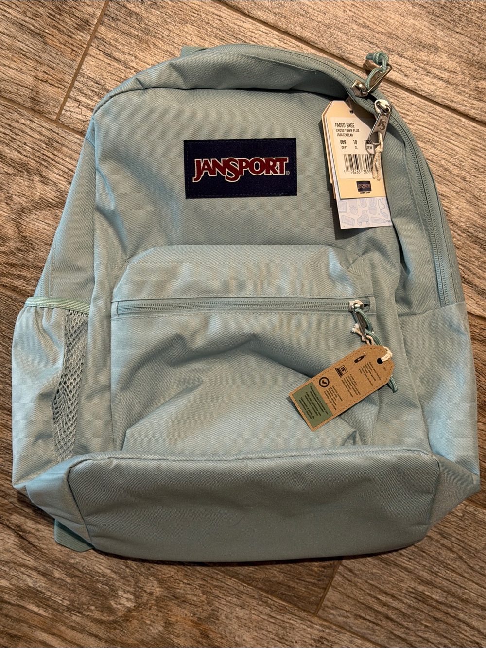 *NWT* JanSport Cross Town Plus Backpack-Aqua Mint - Picture 8 of 8